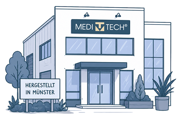 Eine Grafik des gebäudes von medi-Tech