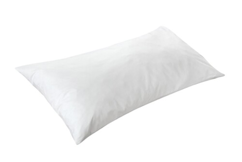 Eine weißes Kopfkissen der Serie PULMAsoft comfort von MEDI-TECH vor weißem Hintergrund.