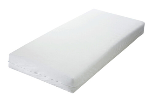 Ein weißer Matratzenbezug der Serie ENCAMED von MEDI-TECH vor weißem Hintergrund.